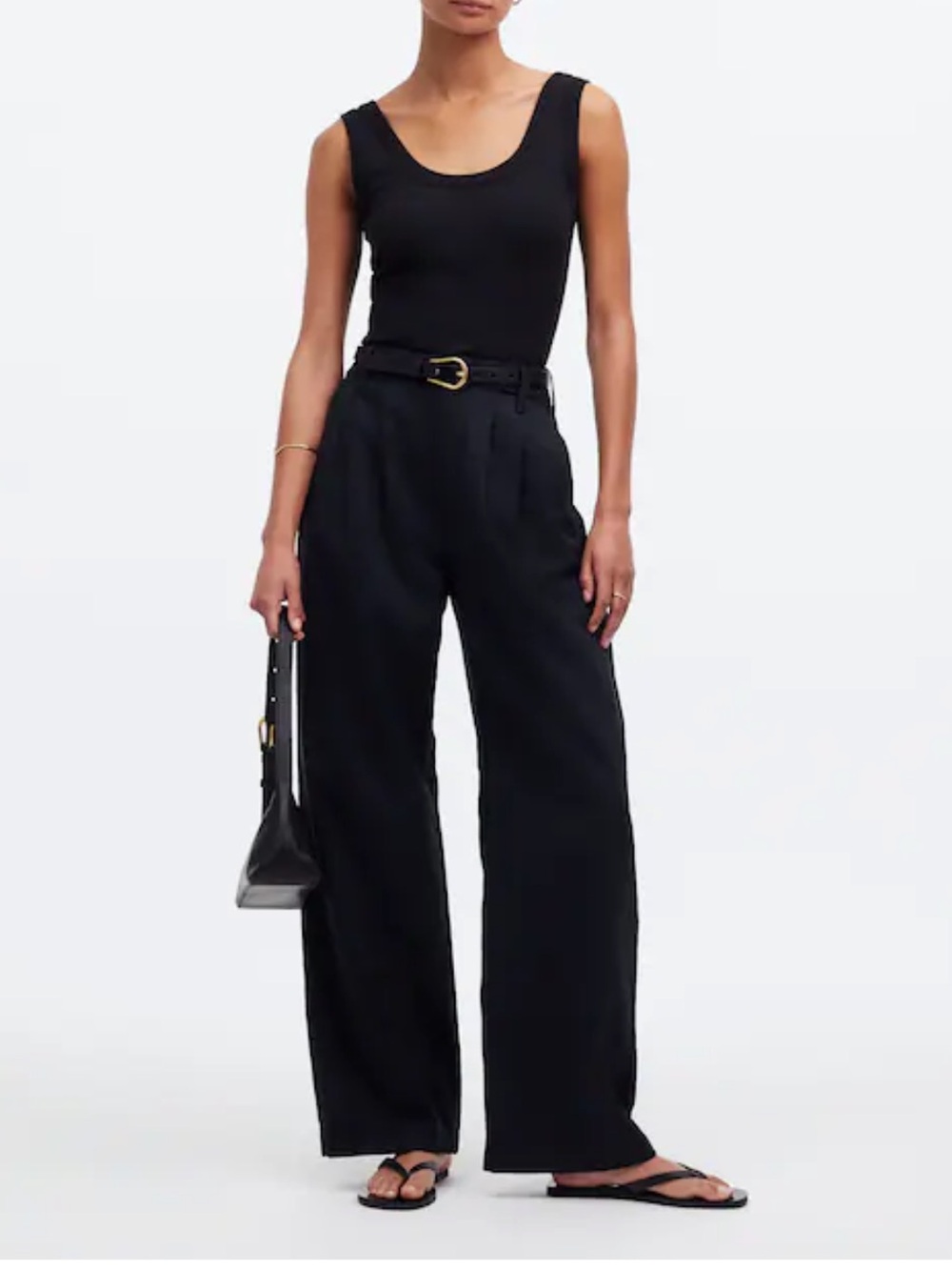 Madewell Women's The Harlow Wide-Leg Pant True Black